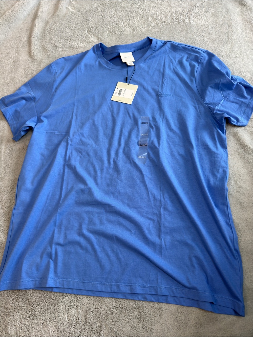 Calvin Klein Men’s Blue Logo T-Shirt 2XL – New With Tags - Picture 2 of 5